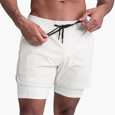 Herren Sportshorts mit Innenshorts und elastischem Bund