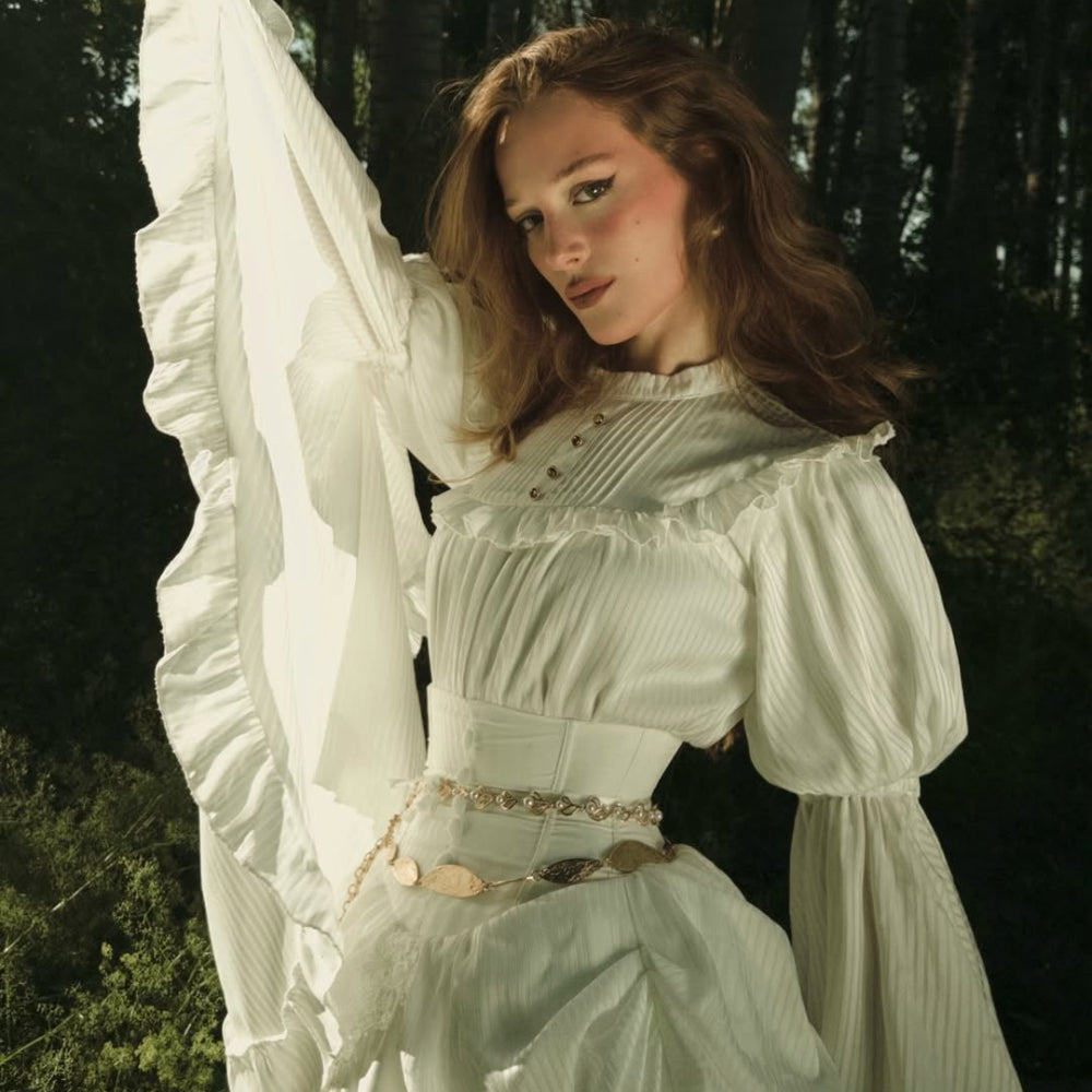 Retro Punk & Gothic Style Dress Set Two Piece Design