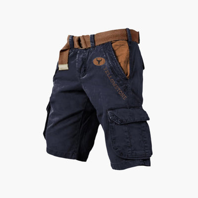 Cargo Shorts für Herren - Robuste Kurze Wanderhose mit Gürtel für Outdoor