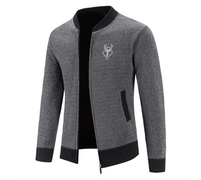 Drio | Stilvolle Herrenstrickjacke mit Reißverschluss und Strickdesign