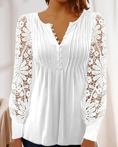 EleganzRevolution | Exquisite Langärmelige Bluse für Jeden Anlass