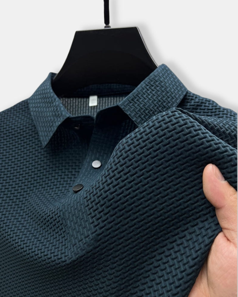 Herren Atmungsaktives Texturiertes Polo Hemd | Kurzarm