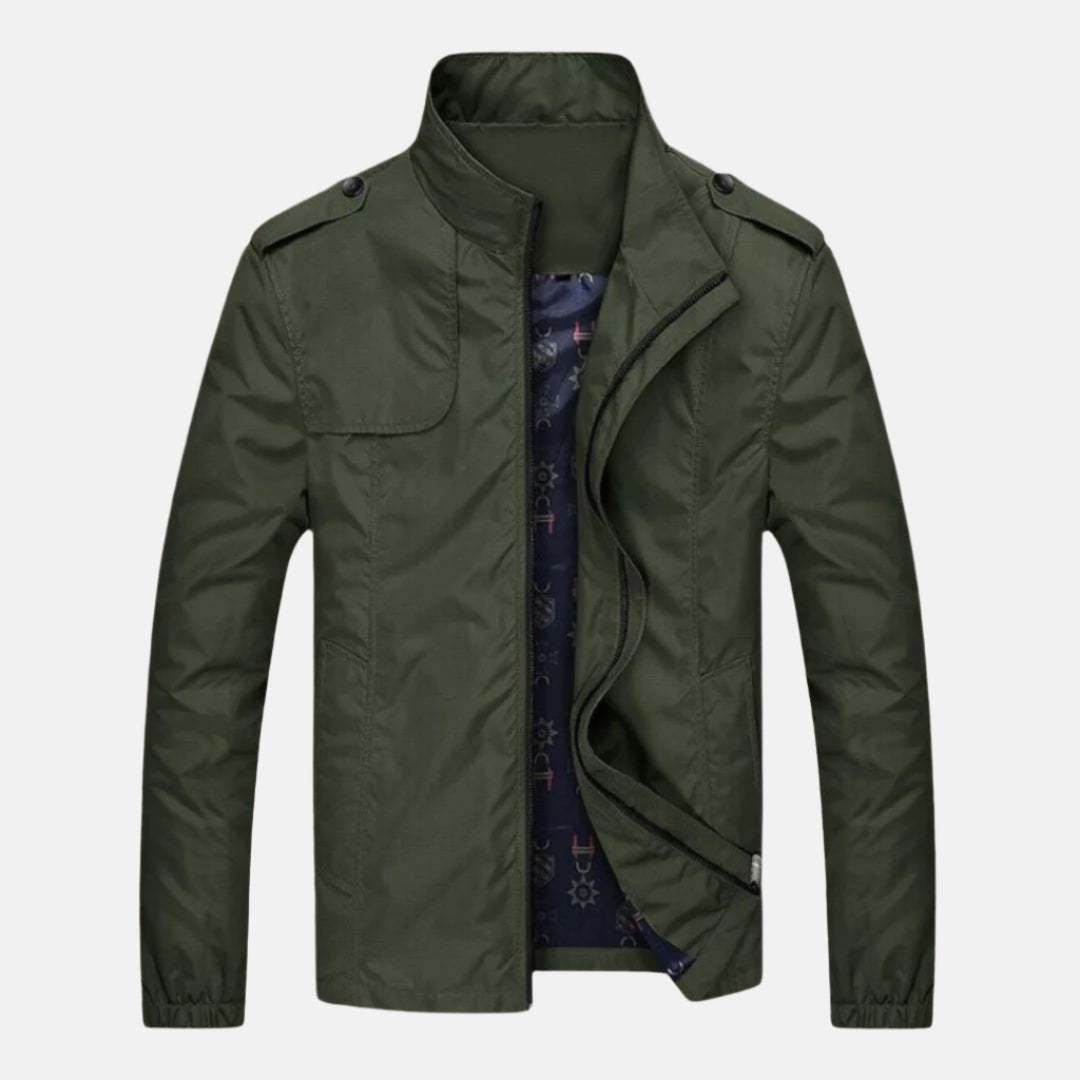 Übergangsjacke für Herren - Wasserdichte Sommerjacke mit Kragen