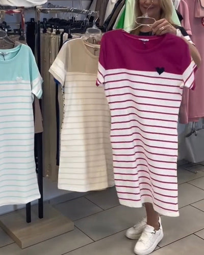 Luella - Lässiges Gestreiftes Kleid Mit Rundhalsausschnitt