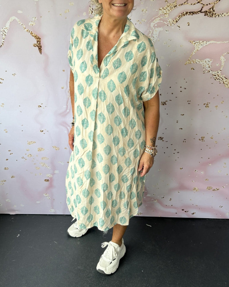 DINI ELEGANTES KLEID MIT V-AUSSCHNITT