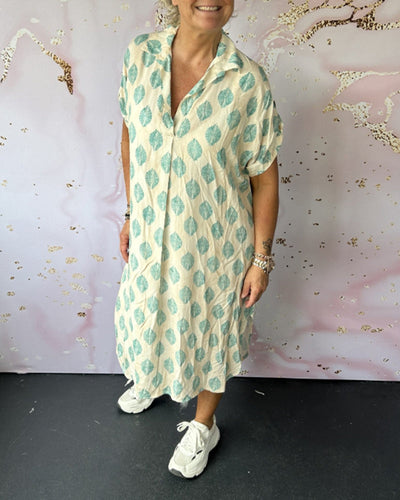 DINI ELEGANTES KLEID MIT V-AUSSCHNITT