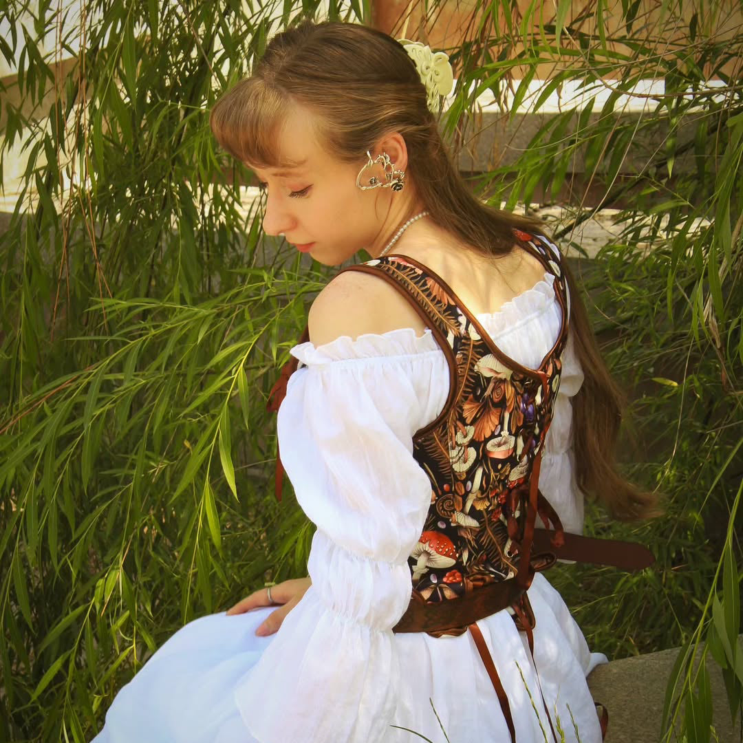 Renaissance Tie-Shoulder Corset U-Back