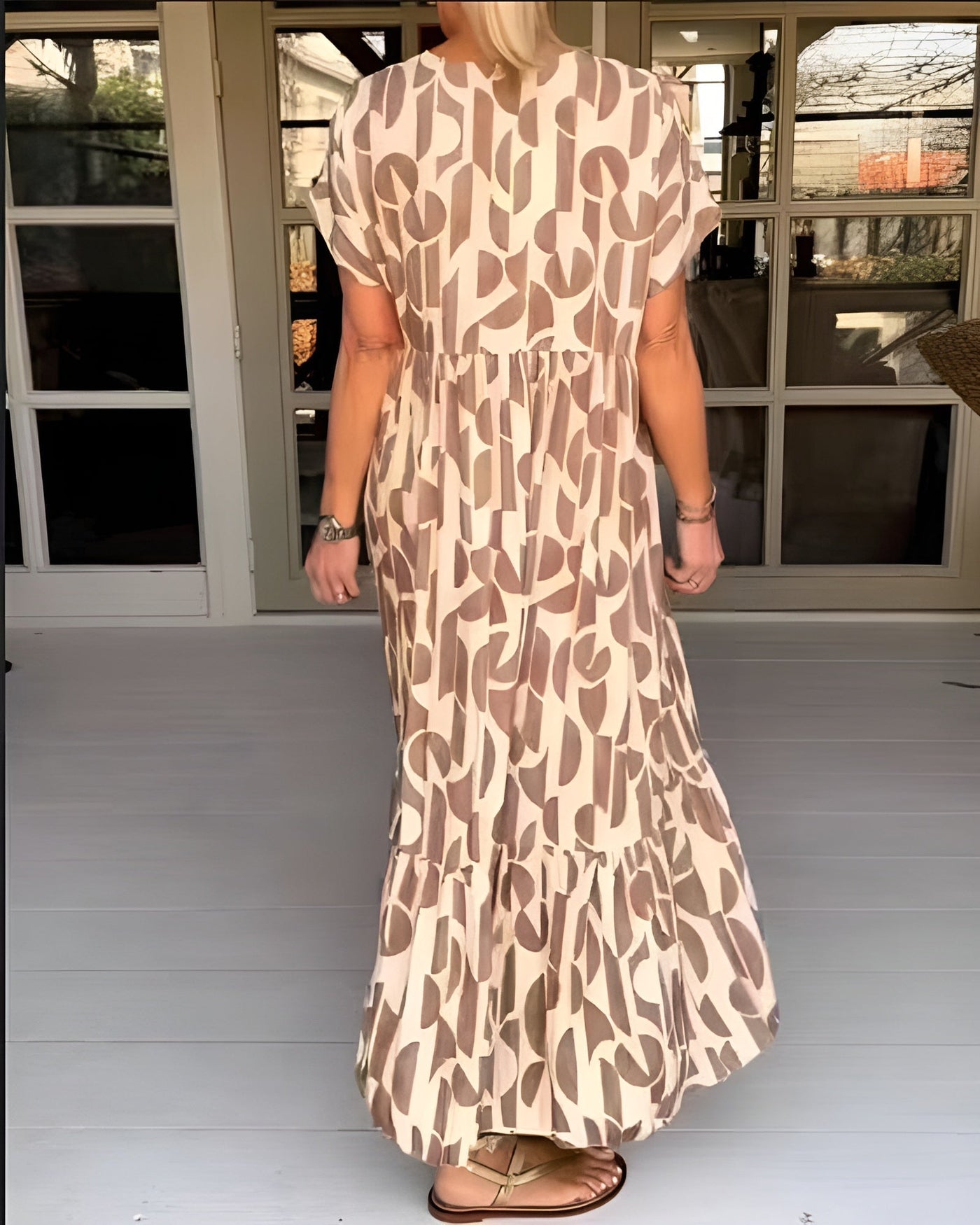 Colette | Flüssiges Kleid mit V-Ausschnitt