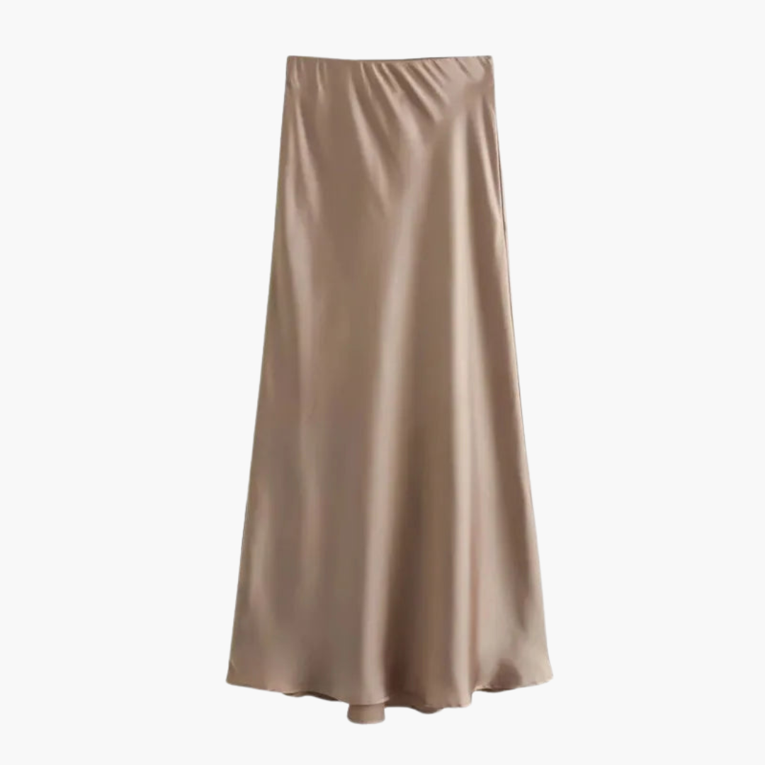 Fließender Satin-Midirock für Damen
