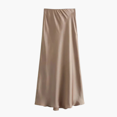 Fließender Satin-Midirock für Damen