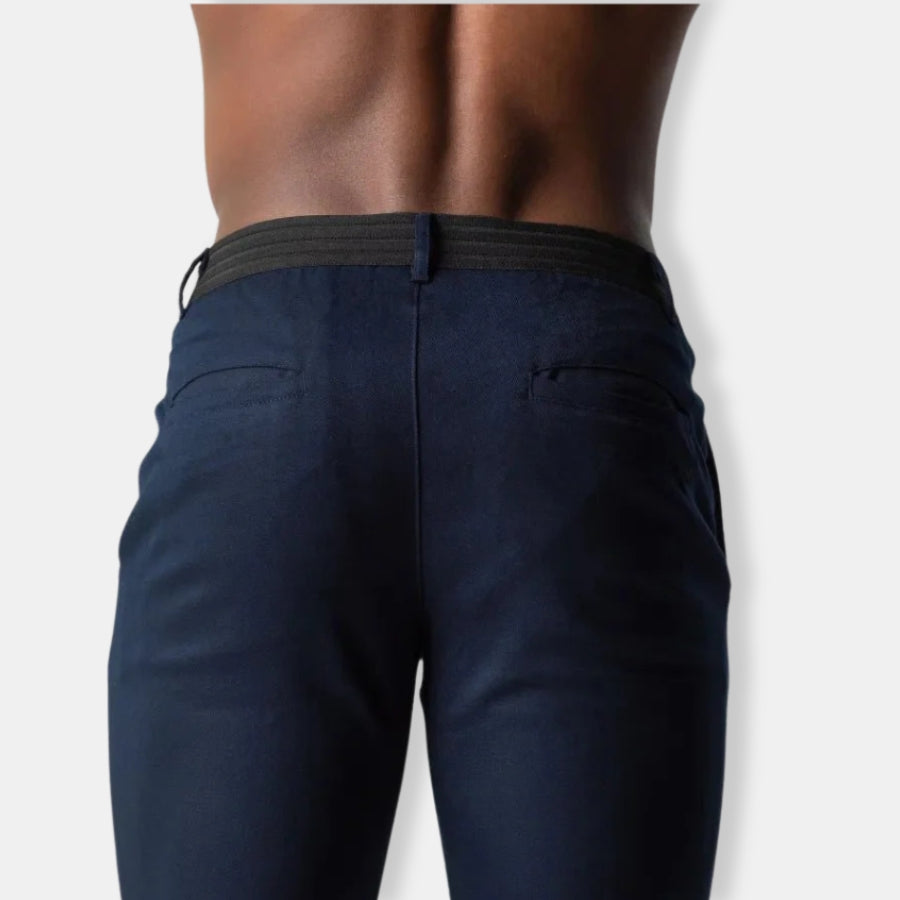 Herren Lässige Slim Fit Hose | Mit Seitentasche