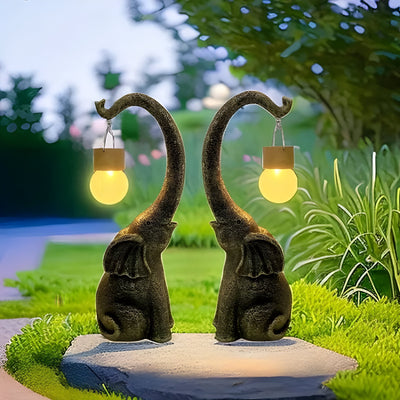 Glowphant Light – Solarbetriebene Kupfer-Elefanten-Statue mit LED-Licht