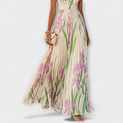 Tressa – Stilvolles Armelloses Blumen Kleid