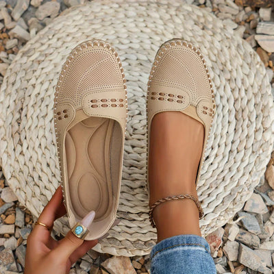 Halbschuhe für Damen - Atmungsaktive Mokassins mit fußbett für Sommer