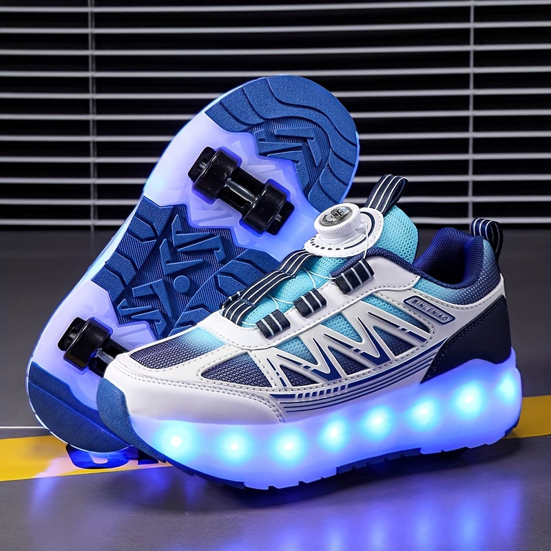 Kinder LED Light Up Skateboard Schuhe mit 8 Rädern
