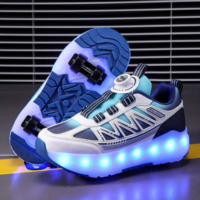 Kinder LED Light Up Skateboard Schuhe mit 8 Rädern
