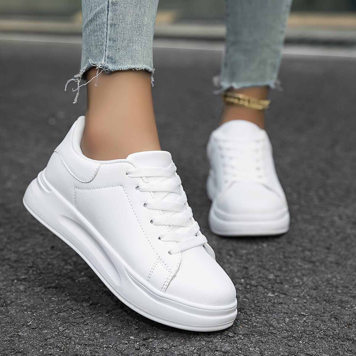 Sneaker für Damen - Bequeme weiße Sommerschuhe für Einlage