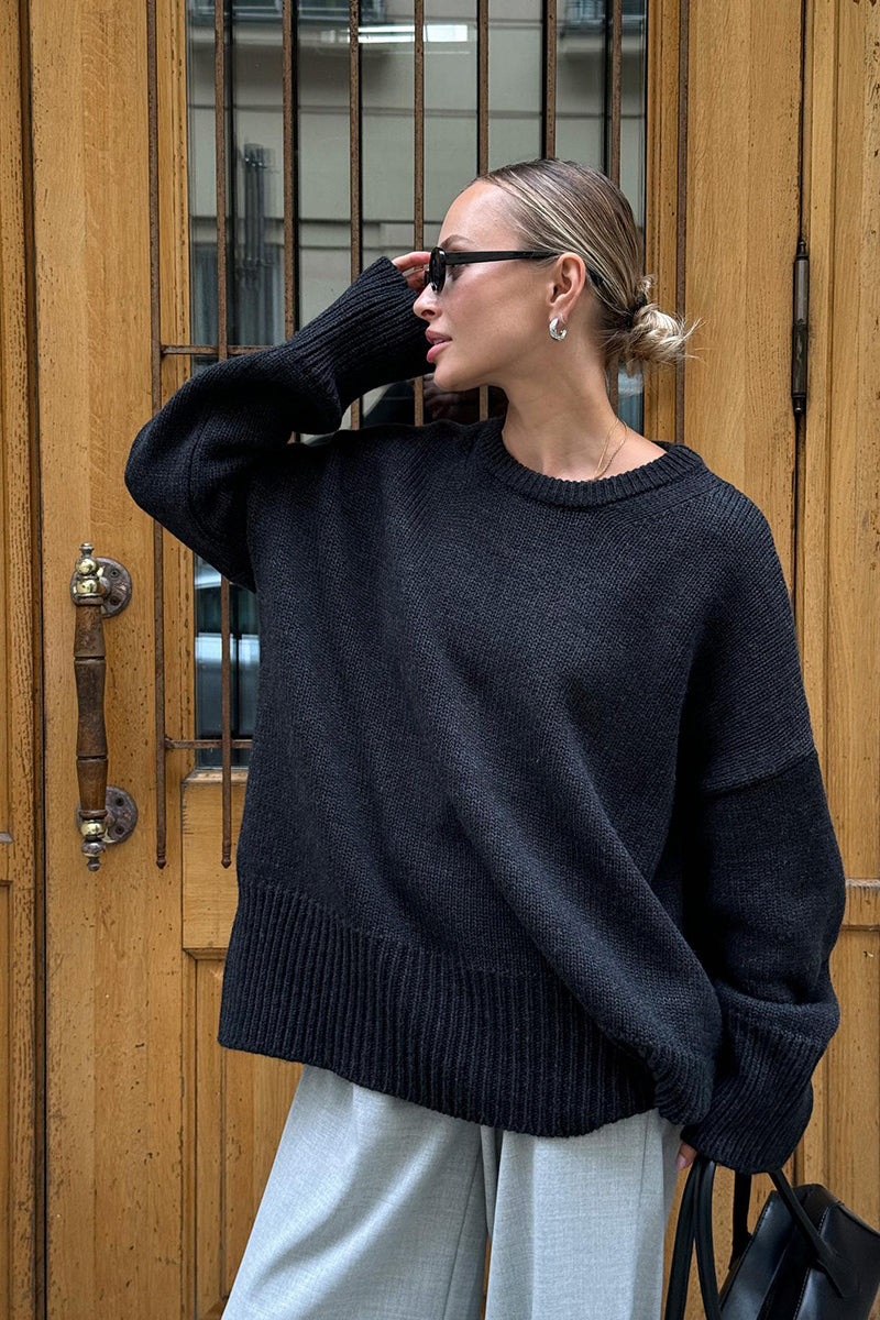 Lässiger Oversized Strickpullover für Damen