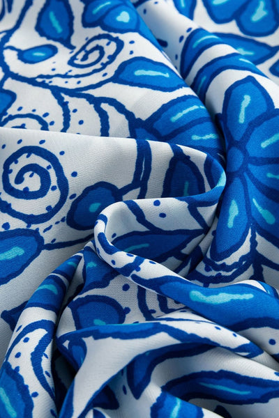 Floral Printed Spaghetti Strap Maxi Dress with Waist Tie