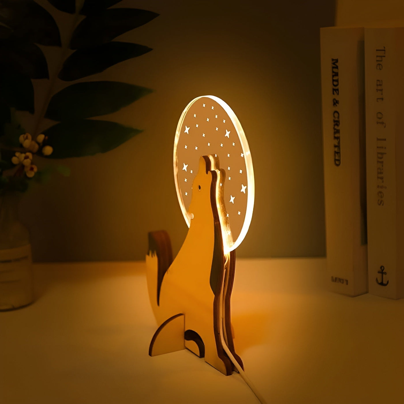 Kinderlampe aus Holz- Warmes, Weiches Licht für gemütliche Abende