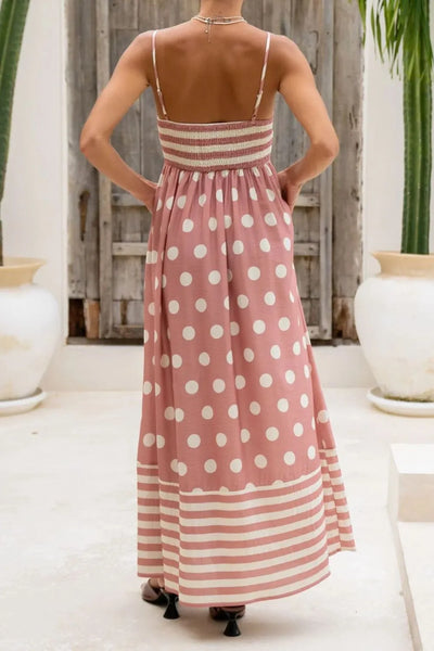 Polka Dot Square Neck Cami Dress