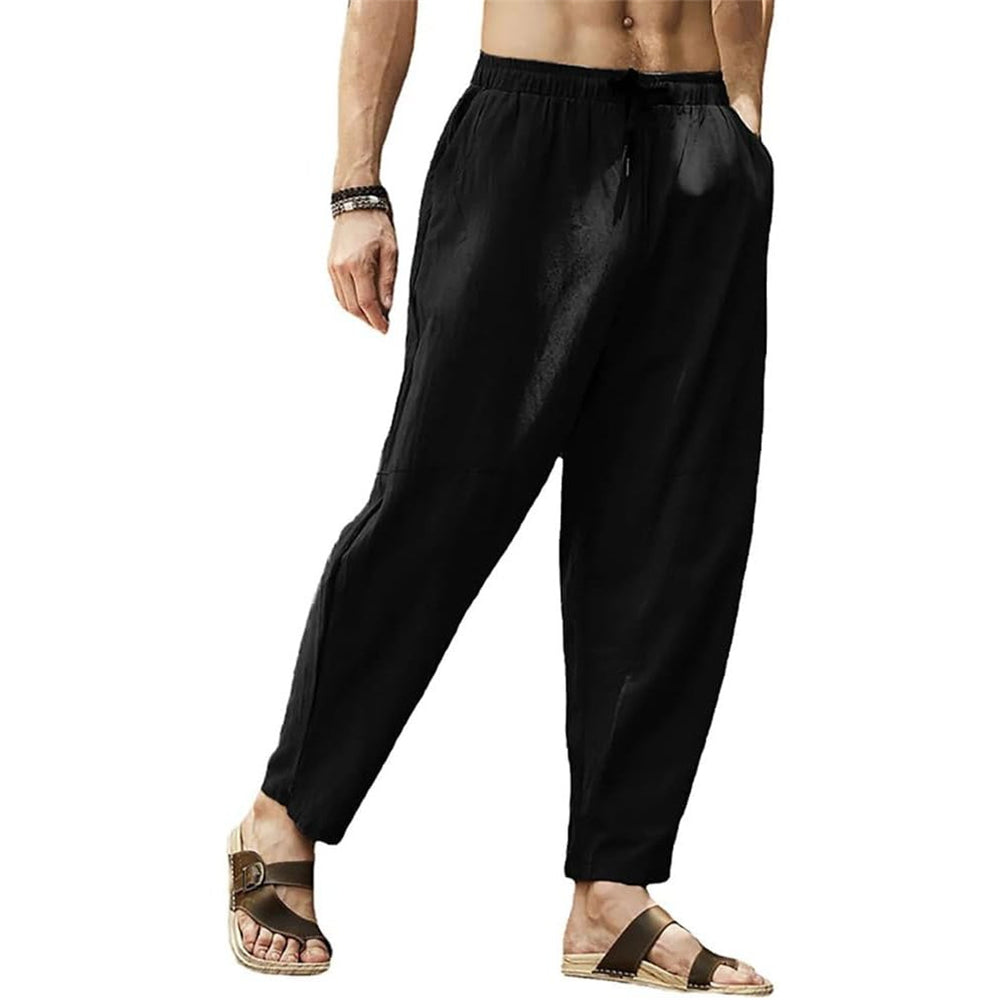 Retro Style Pirate Pants Elastic Waistband Design