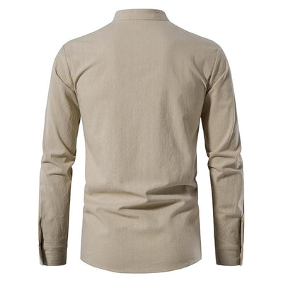 Pirate Style Cotton-Linen Blend Shirt