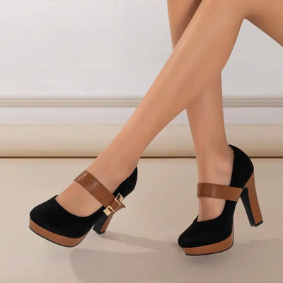 Heidi-Mode | Stilvolle Rundzehen Chunky Sandalen