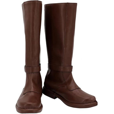 Renaissance Riding Tall Boots Zip-Up Medieval Footwear