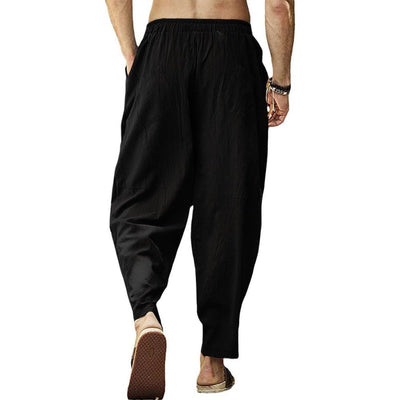 Retro Style Pirate Pants Elastic Waistband Design