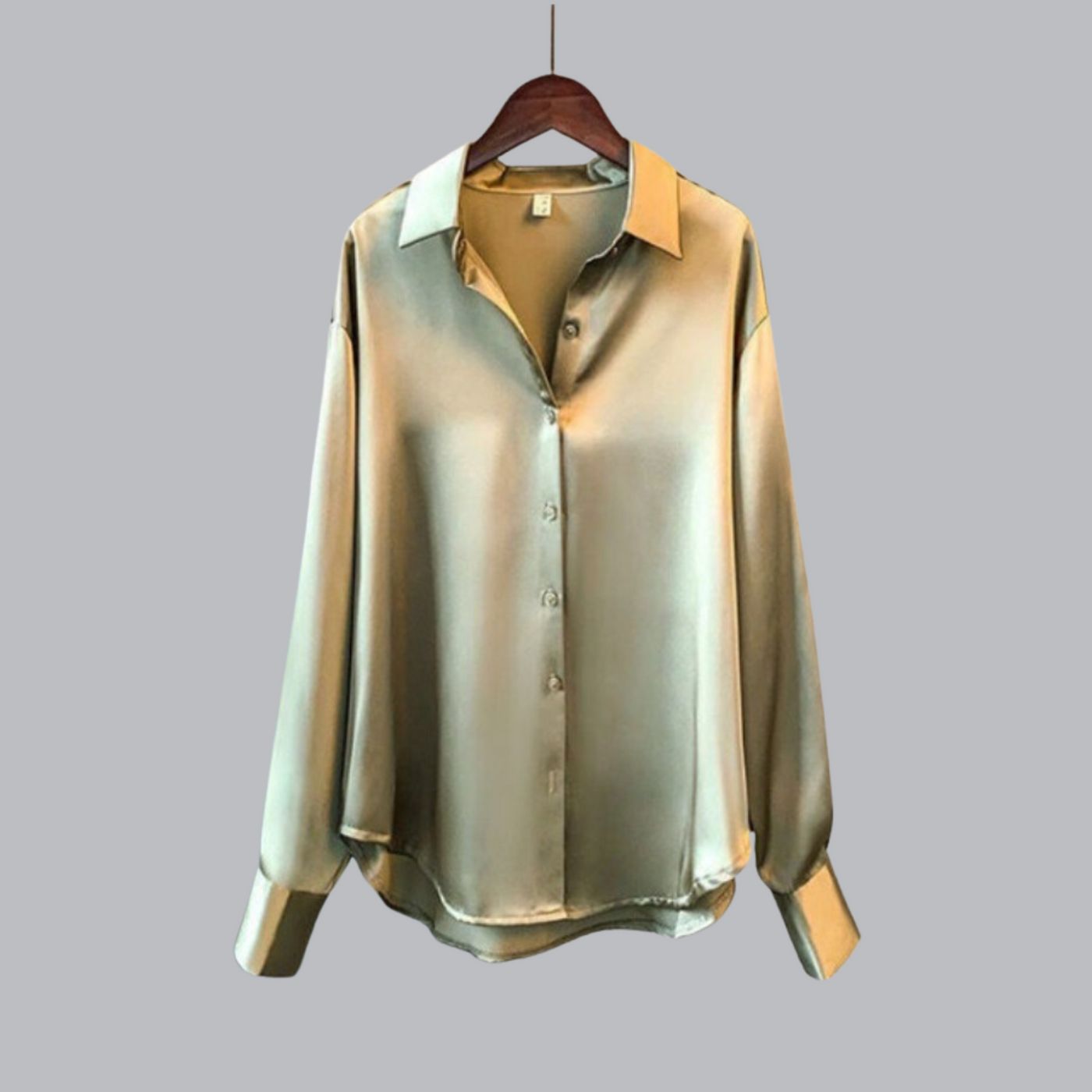 Satinbluse für Damen - Elegante Leichte Hemdbluse für für jeden Anlass