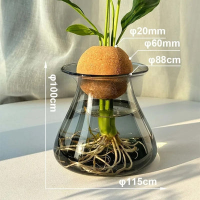 GlacierBloom Vase - Skandinavische Glas Tischvase