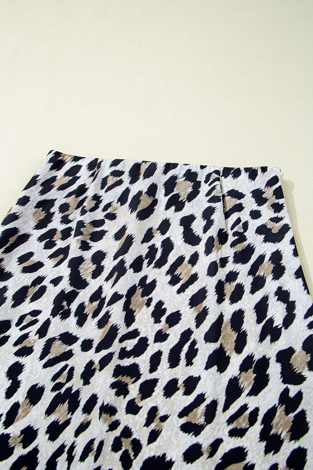 Leopard High Waist Midi Skirt