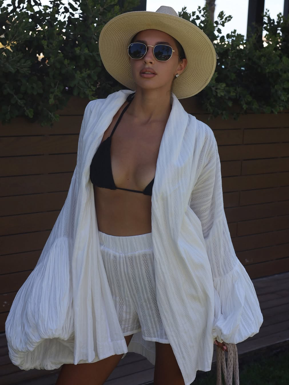 FLARED SLEEVE KIMONO SET