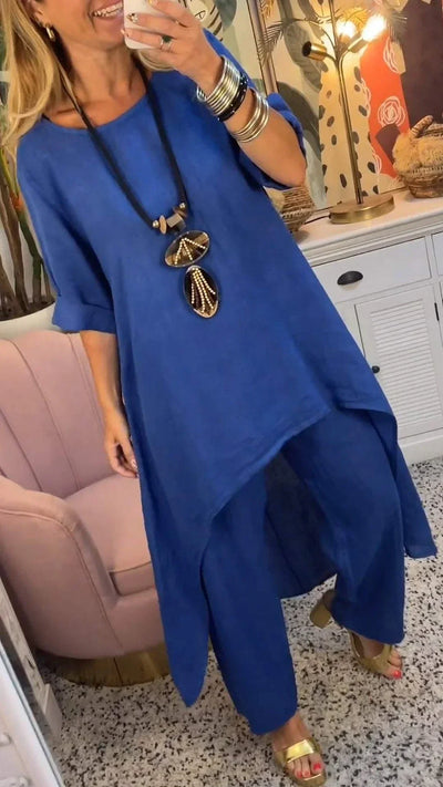 Maryla – Zweiteiliges Set Aus Baumwolle Mit Langen Ärmeln