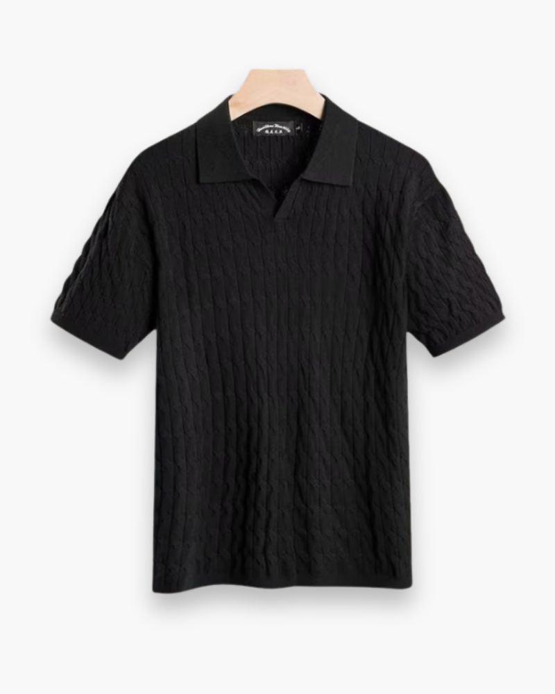 Herren Strukturierter Polo Shirt | Klassisch Eleganter Stil