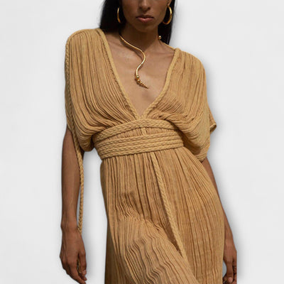 Beata  - Griechisches Kimono-Maxikleid für Damen