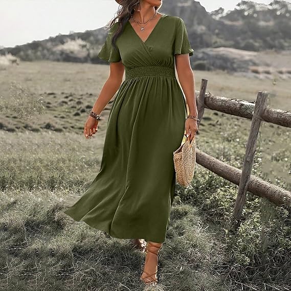 Heidi-Mode | Casual Kleid Mit Smok-Taille