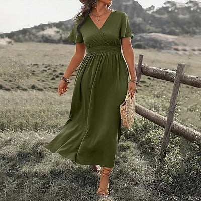 Heidi-Mode | Casual Kleid Mit Smok-Taille