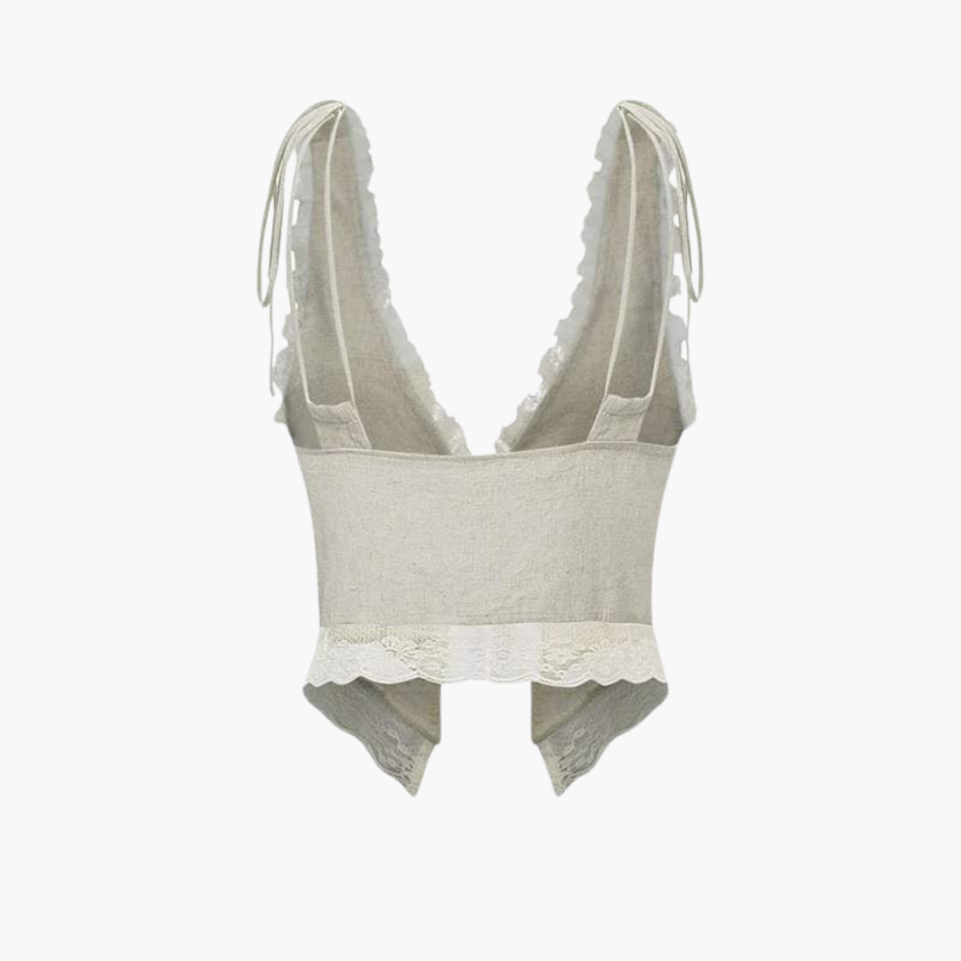 Elegantes V-Ausschnitt Top - Damen Oberteil für den Sommer