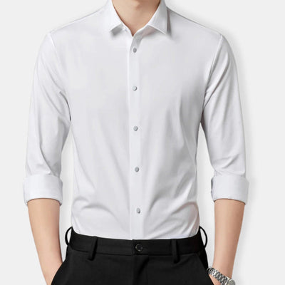 Herren Schlanke Passform Hemd | Langarm