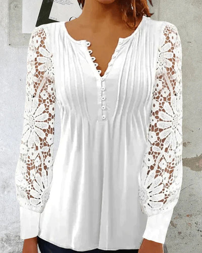 EleganzRevolution | Exquisite Langärmelige Bluse für Jeden Anlass