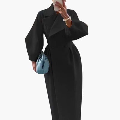 Langer Trenchcoat mit Revers für Damen