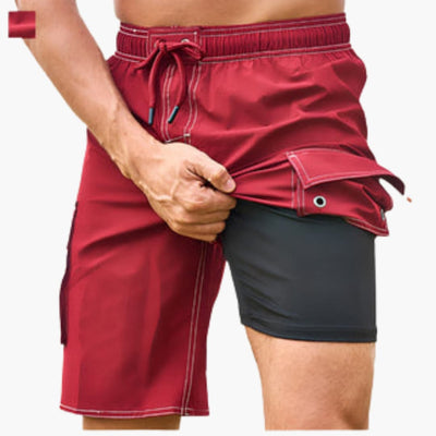 Herren Badeshorts mit Stretchstoff und Seitentasche
