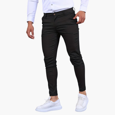 Herren Slim Fit Hose in Knöchellänge mit Taschen