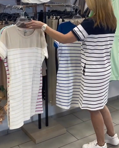 Luella - Lässiges Gestreiftes Kleid Mit Rundhalsausschnitt