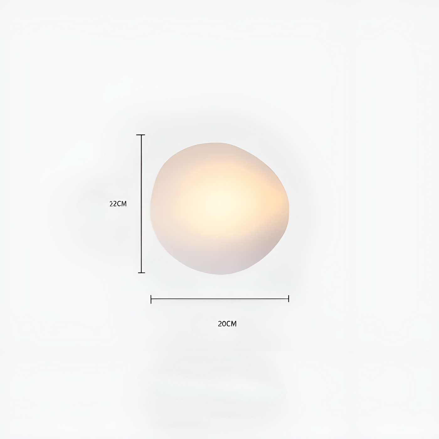LED Wandleuchte in Kieselstein Design– Dekoratives nordisches Design für Wohnzimmer & Flur