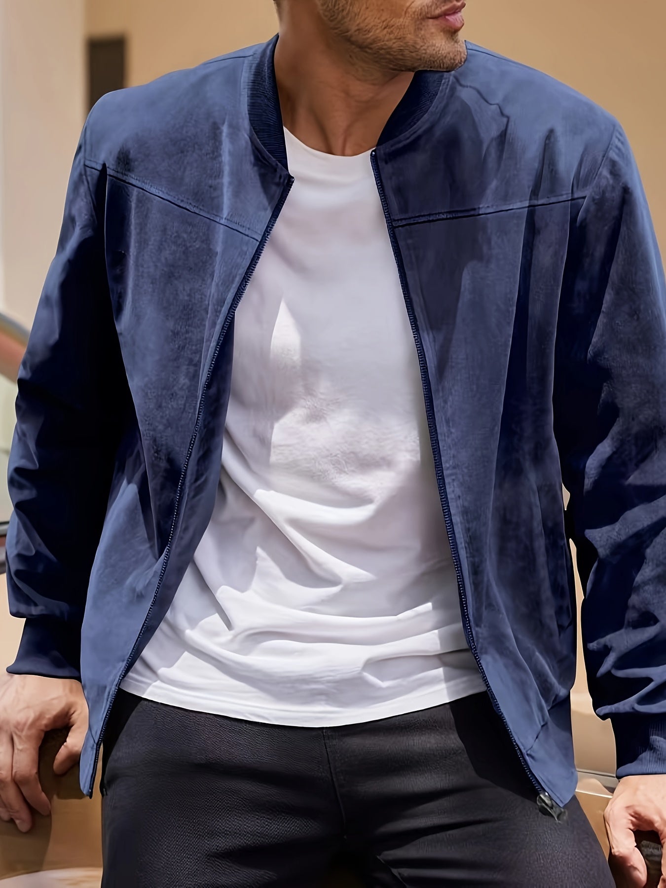 LÄSSIGER HERREN WILDLEDERMANTEL