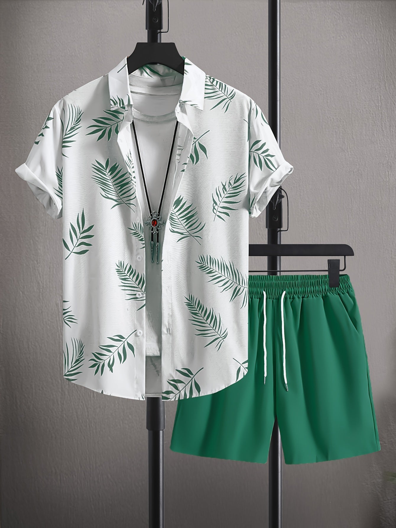 Herren Sommer-Set mit Blattmuster - Ilhan