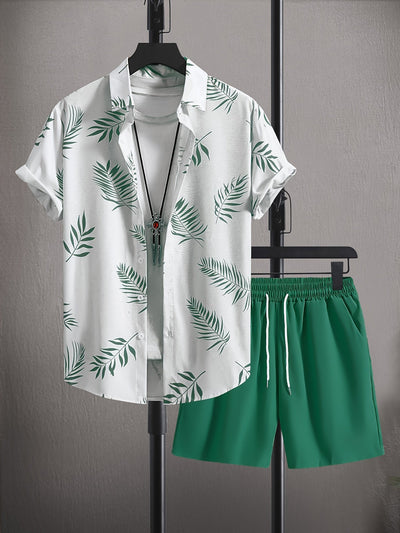 Herren Sommer-Set mit Blattmuster - Ilhan